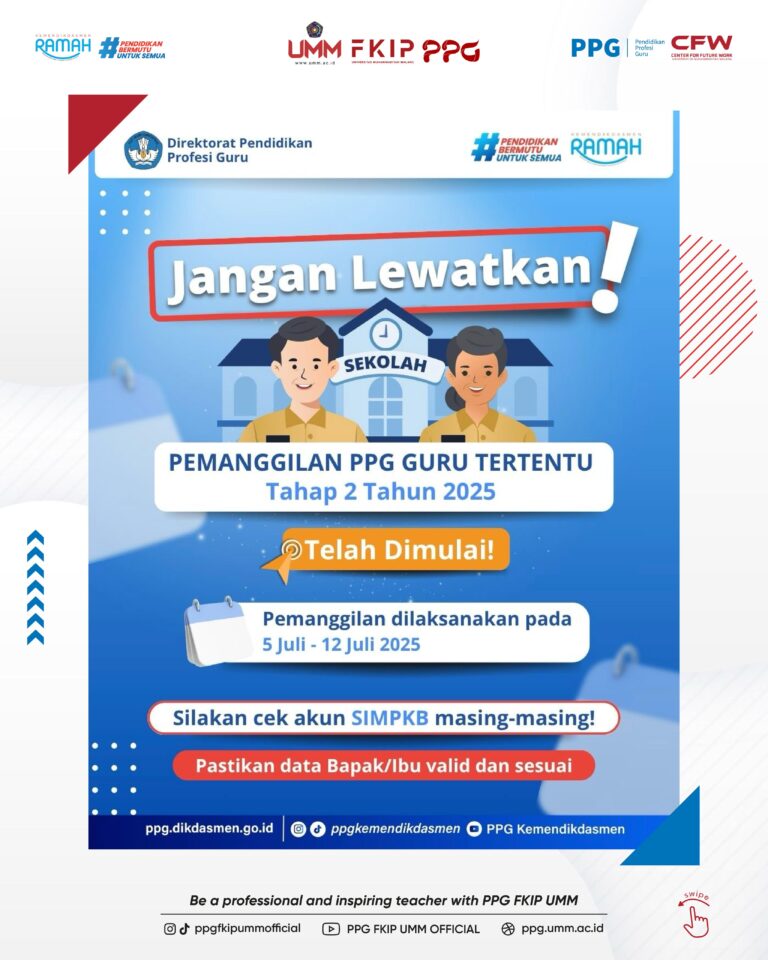 INFORMASI KONFIRMASI KESEDIAAN DAN LAPOR DIRI PPG BAGI GURU TERTENTU (DALAM JABATAN) TAHAP 2 TAHUN 2025 KEMENTERIAN PENDIDIKAN DASAR DAN MENENGAH