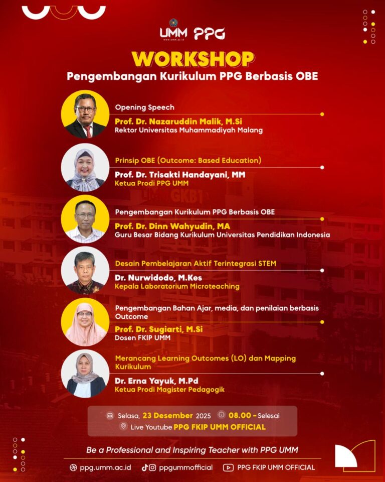 UMM Perkuat Transformasi Pendidikan melalui Workshop Pengembangan Kurikulum PPG Berbasis Outcome-Based Education